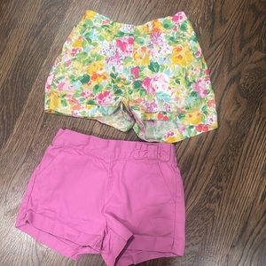 Set of pull on like new Janie and Jack shorts